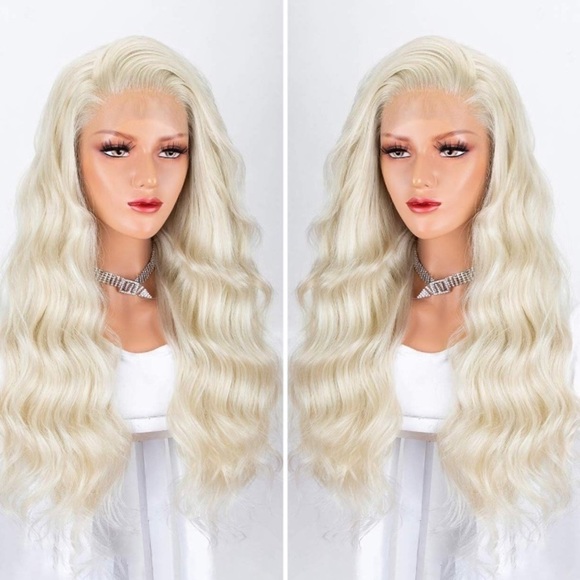 ✨22” PALE BLONDE WAVY LACE FRONT WIG? *NWT* main image 4